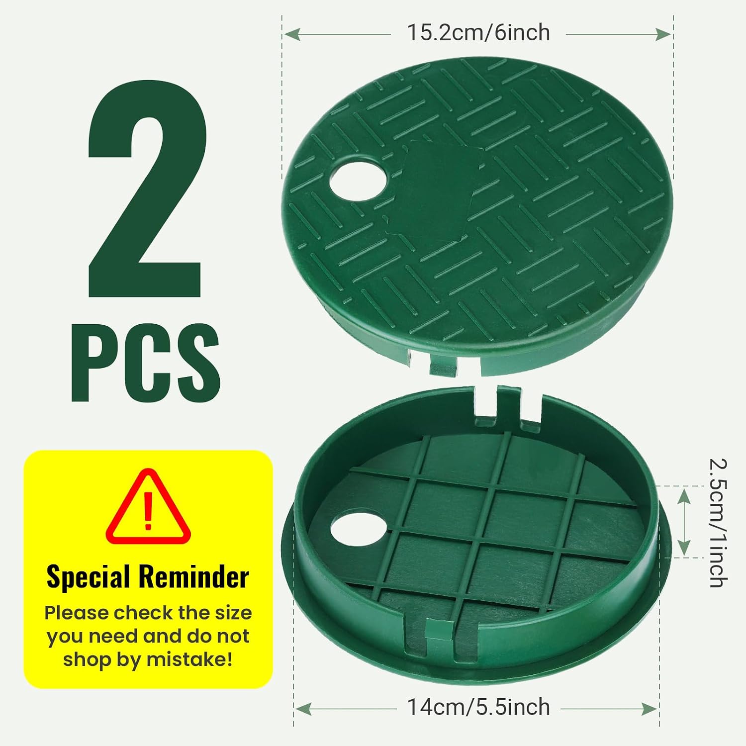 Sprinkler Valve Cover, 5.5" ID 6" OD,2pack image 2