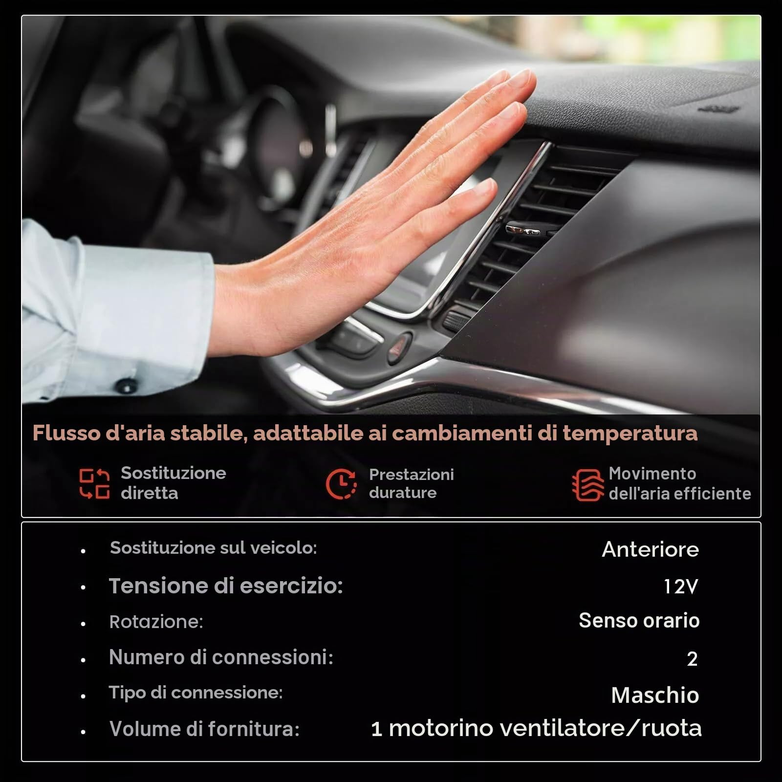 Ventola interna motore a 2 poli di ricambio per A2 8Z0 8X1 8XK Polo 9N 6R Ibiza 6L1 6J Fabia 6Y2 6Y5 Roomster 5J Rapid NH3 Toledo 4 accessori auto parte # 6Q1820015 6Q1820015B 6Q1820182015B