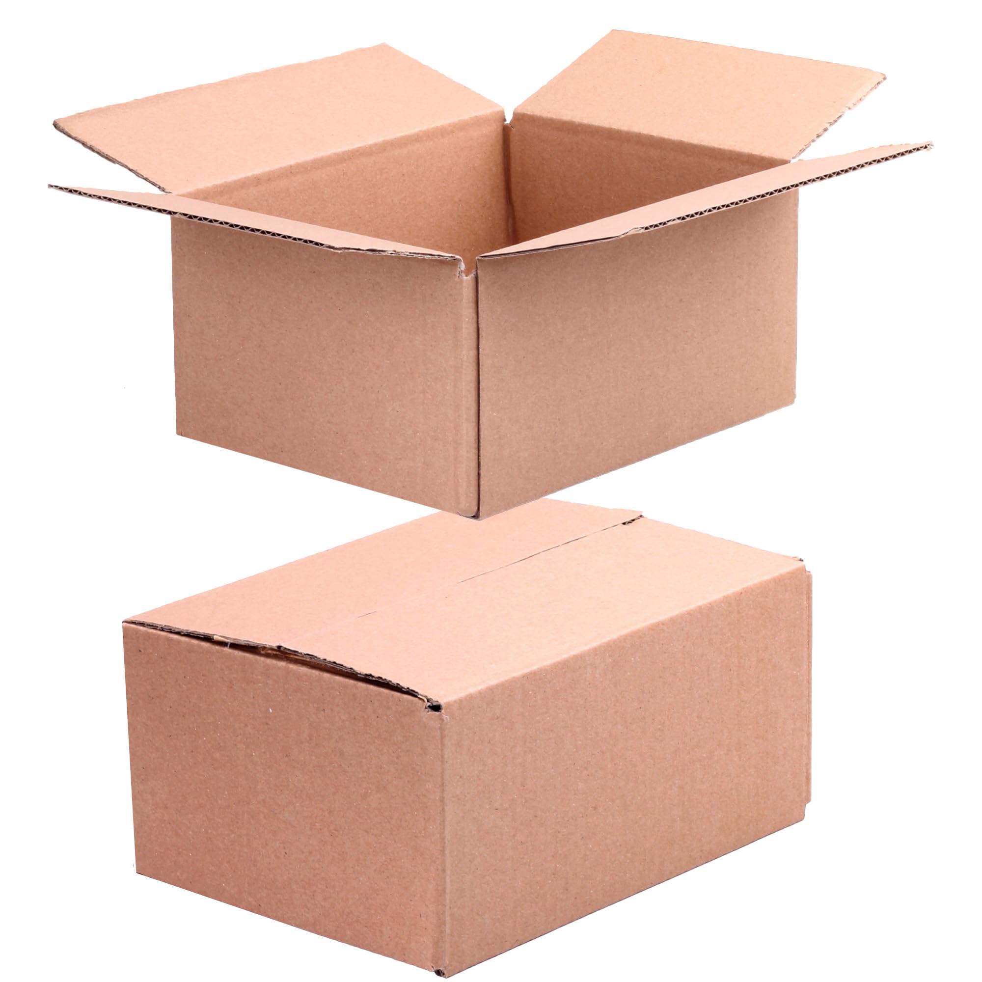 Kartons versand 200x150x100 mm 100 Stück | 1-wellig B-Welle Versandkarton Klein für DHL Päckchen S | DPD XS | GLS XS | Hermes Päckchen | Shipping Box Päckchen Kartons E-Commerce, Paket Karton (100)