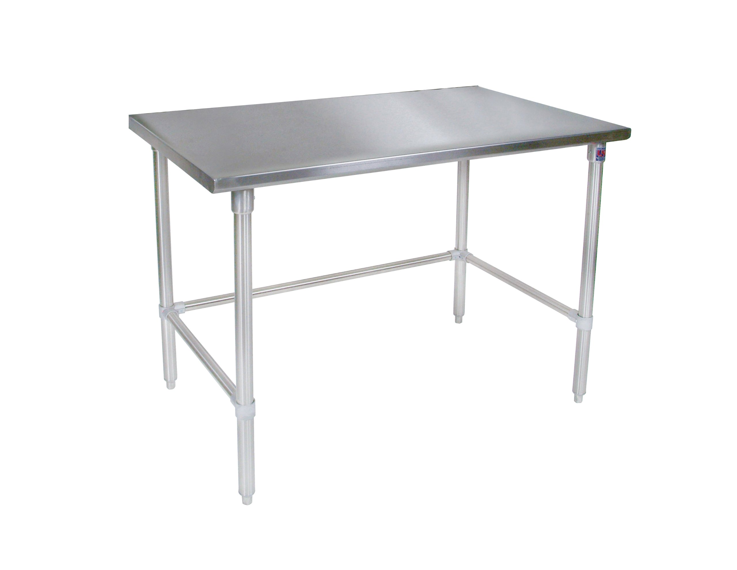 John Boos ST6-3048GBK 16 Gauge Stainless Steel Work Table with Galvanized Base and Bracing, 48" x 30"