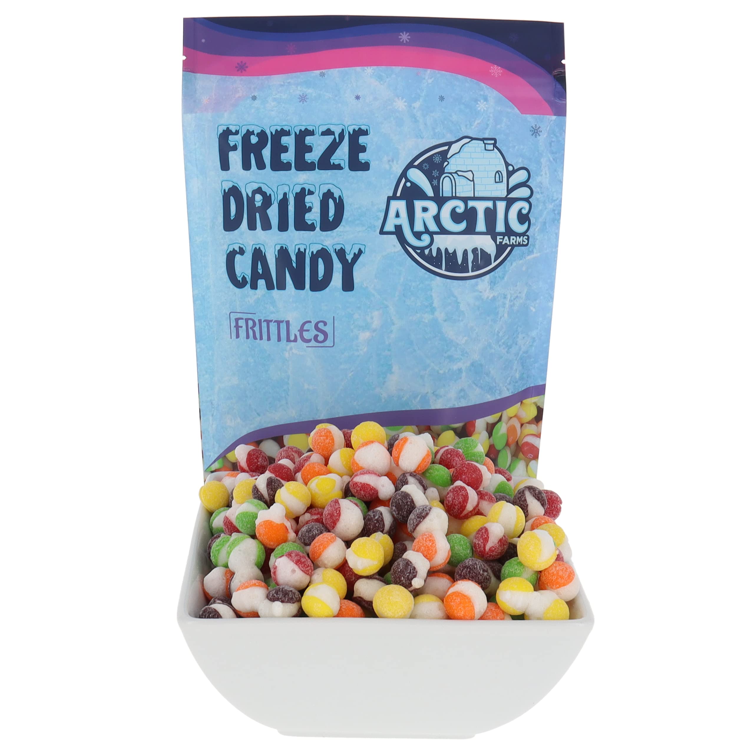 Arctic Farms Freeze Dried Candy Sour Frittles Candies Bagged and Boxed (Sour Flavors) (1lb)