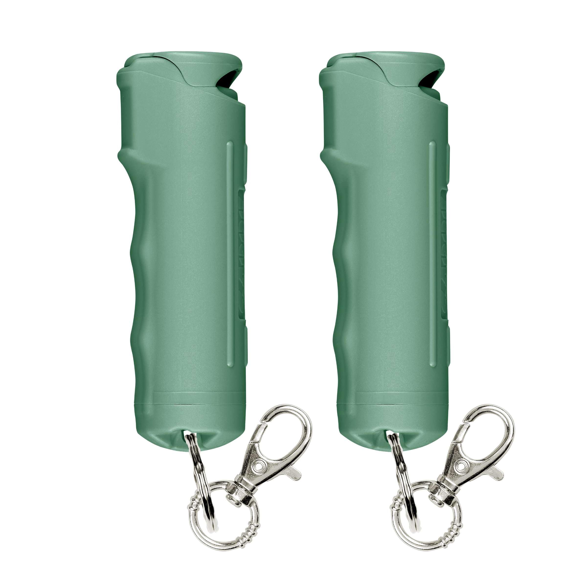 SABRE Pepper Spray with Fast Flip-Top Safety &amp; Snap‑Clip Keychain for Self Defense - Maximum Police Strength OC with UV Marking Dye, 10‑Sec. Spray, 14-ft Range, Finger Grip, Made in USA, 0.54 fl oz