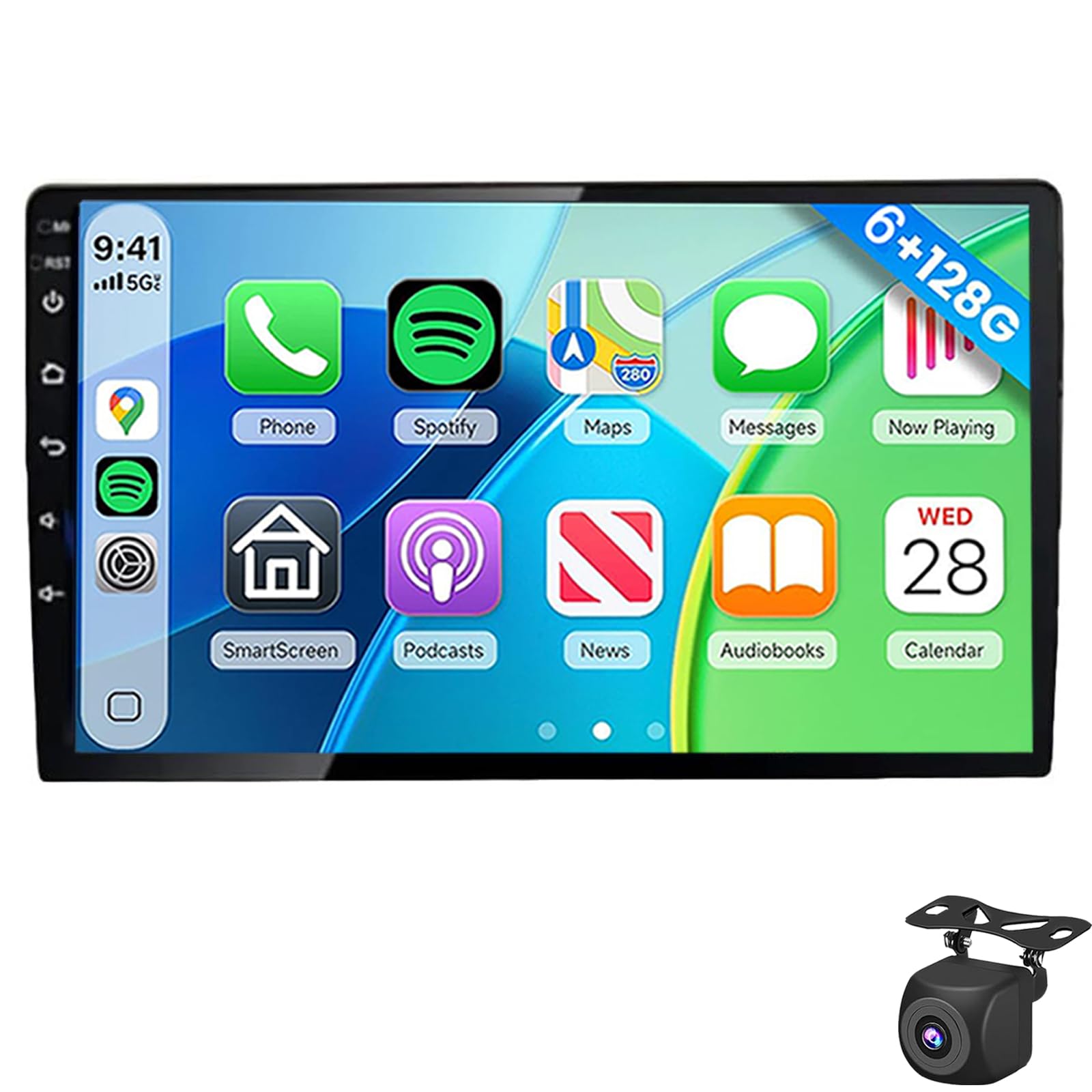 Android 15 9-calowy Bezprzewodowy CarPlay I Android Auto Radio Samochodowe Do Hyundai H100 Porter 2009-2012 Ekran Dotykowy IPS Stereo Samochodowe RDS/FM Bluetooth Mirror Link I Ekra(Color:4G 8G+128G)