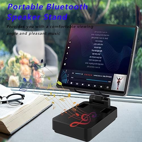 Miniatura 5 de Regalos para hombres, soporte de teléfono móvil con Bluetooth para él, papá, mujer, sonido envolvente HD, perfecto para el hogar y al aire libre con