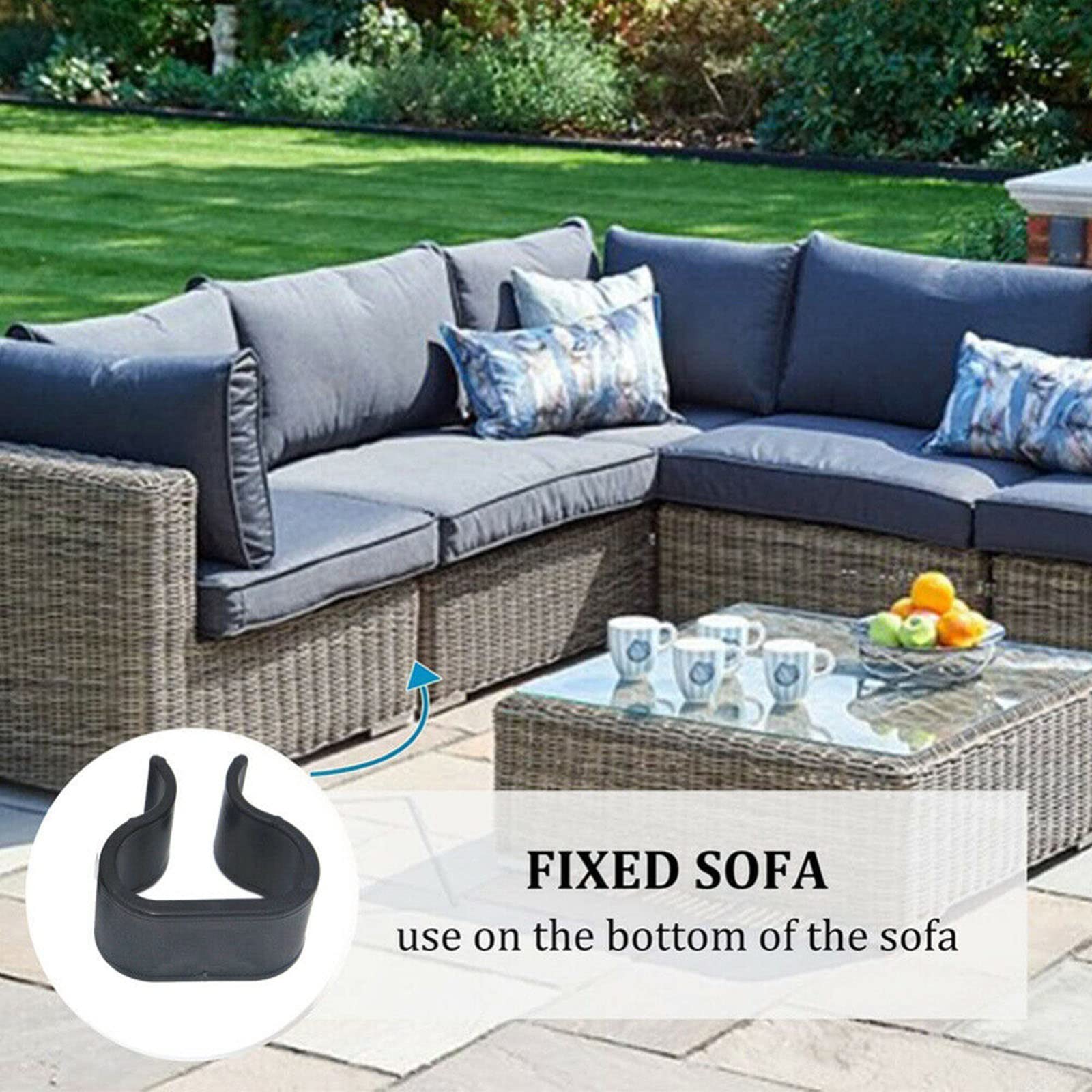 10 Pcs Home Rattan Furniture Clips Wicker Chair Fasteners Patio Sofa Clamps For The Sectional Or Module