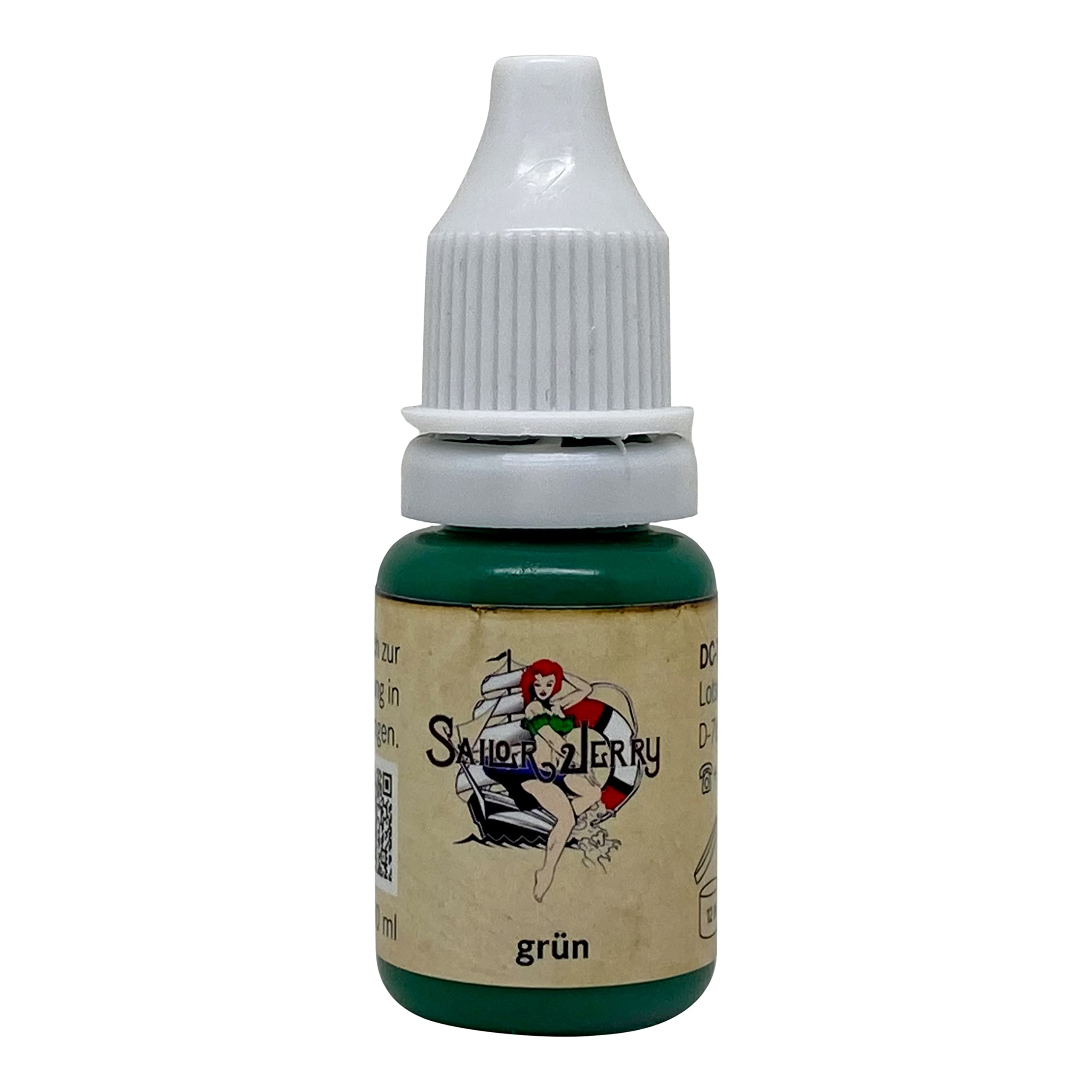 Sailor Jerry Tattoofarbe MINZGRÜN 30 Ml | Vegan, Deutsche Herstellung Mit Zertifikat | Stark Pigmentiert