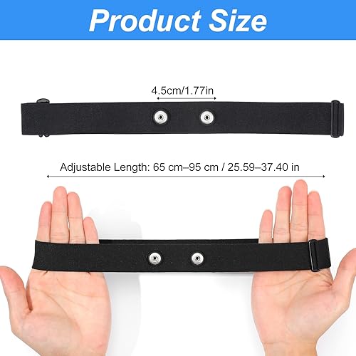 Miniatura 2 de Correa de repuesto para monitor de frecuencia cardíaca para monitor de frecuencia cardíaca suave, ajustable, correa de repuesto para el pecho,