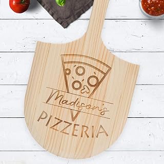 Personalized Wood Pizza Board - Pizza Peel Personalized, Father's Day Gift (Custom Name)