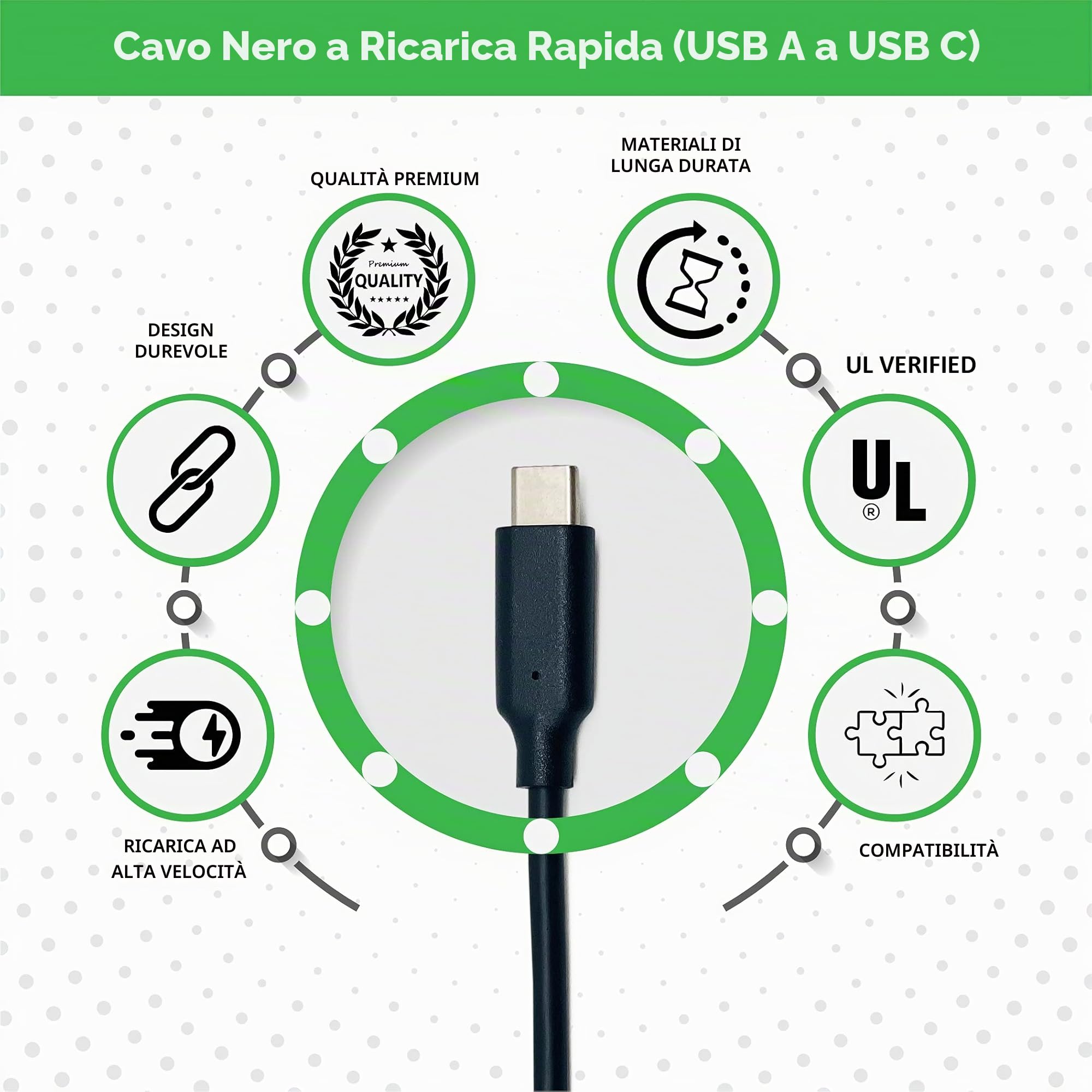 BrightOn Pacchetto cavo ottimizzato compatibile con XBOX Series X/S | Cavo 8K HDMI 2.1 HDR nero 8K @60Hz/4K @120Hz | Cavo Ethernet CAT 7 ad alta velocità | Ricarica rapida (USB A a USB C) Cavi da 2