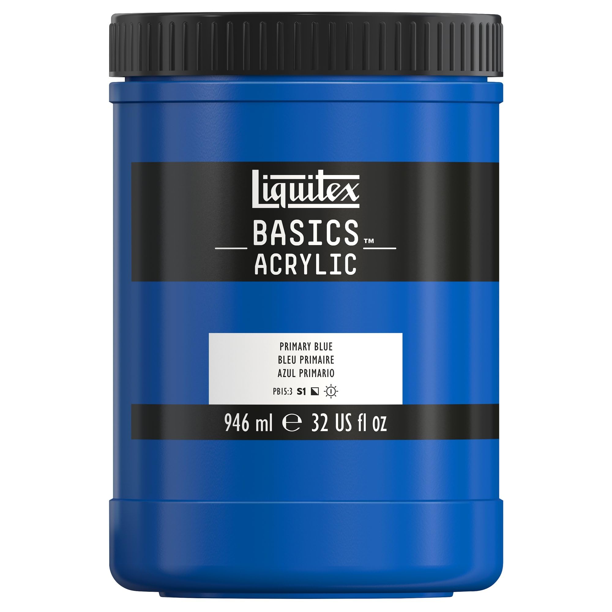 LIQUITEX Basics Acrylic Paint, Primary Blue, 946 ml Pot