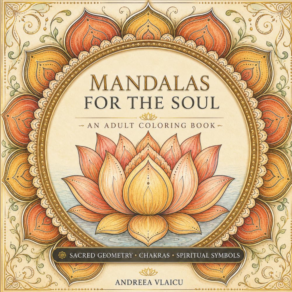 Mandalas for the Soul: An Adult Coloring Book with Sacred Geometry, Chakras & Spiritual Symbols for Relaxation, Mindfulness and Stress Relief
