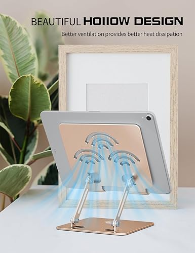 Miniatura 3 de Soporte para tableta, soporte ajustable para tablet para escritorio, soporte portátil de aluminio premium para iPads, Kindle, Switch y teléfonos