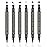 Ownest 6Pcs Eyeliner Stamp, Double-End Eyeliner Stamp Pen, Waterproof Eye Liner Tattoo Makeup-Smiley+Triangle+Heart+Star+Moon+Flower