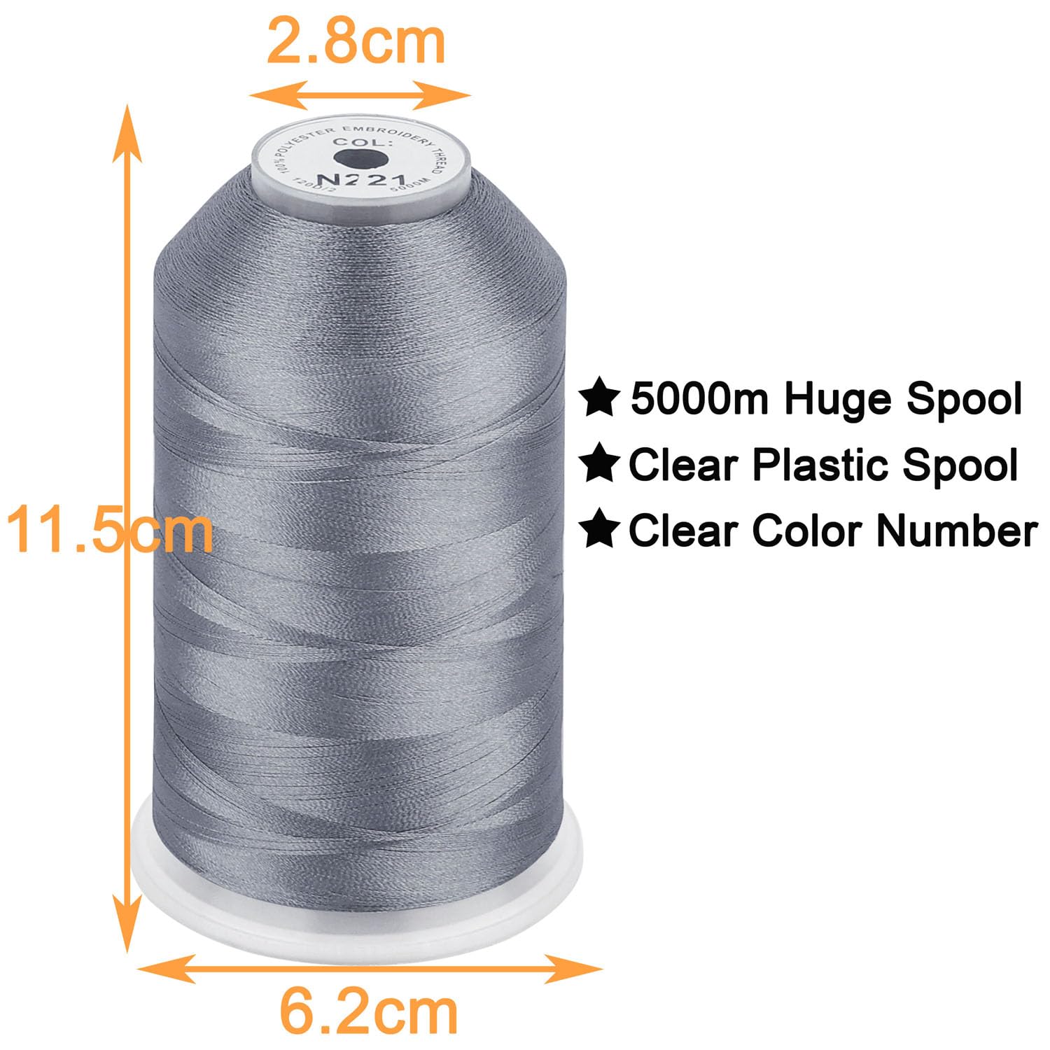 Amazon.com: New brothread - Single Huge Spool 5000M Each Polyester