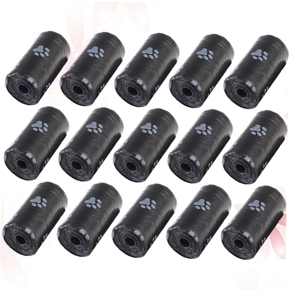 Toddmomy 15Rolls Pet Waste Bags with Disposable Garbage Bags for Dogs Cats Leakproof Convenient Pouch Holder Black