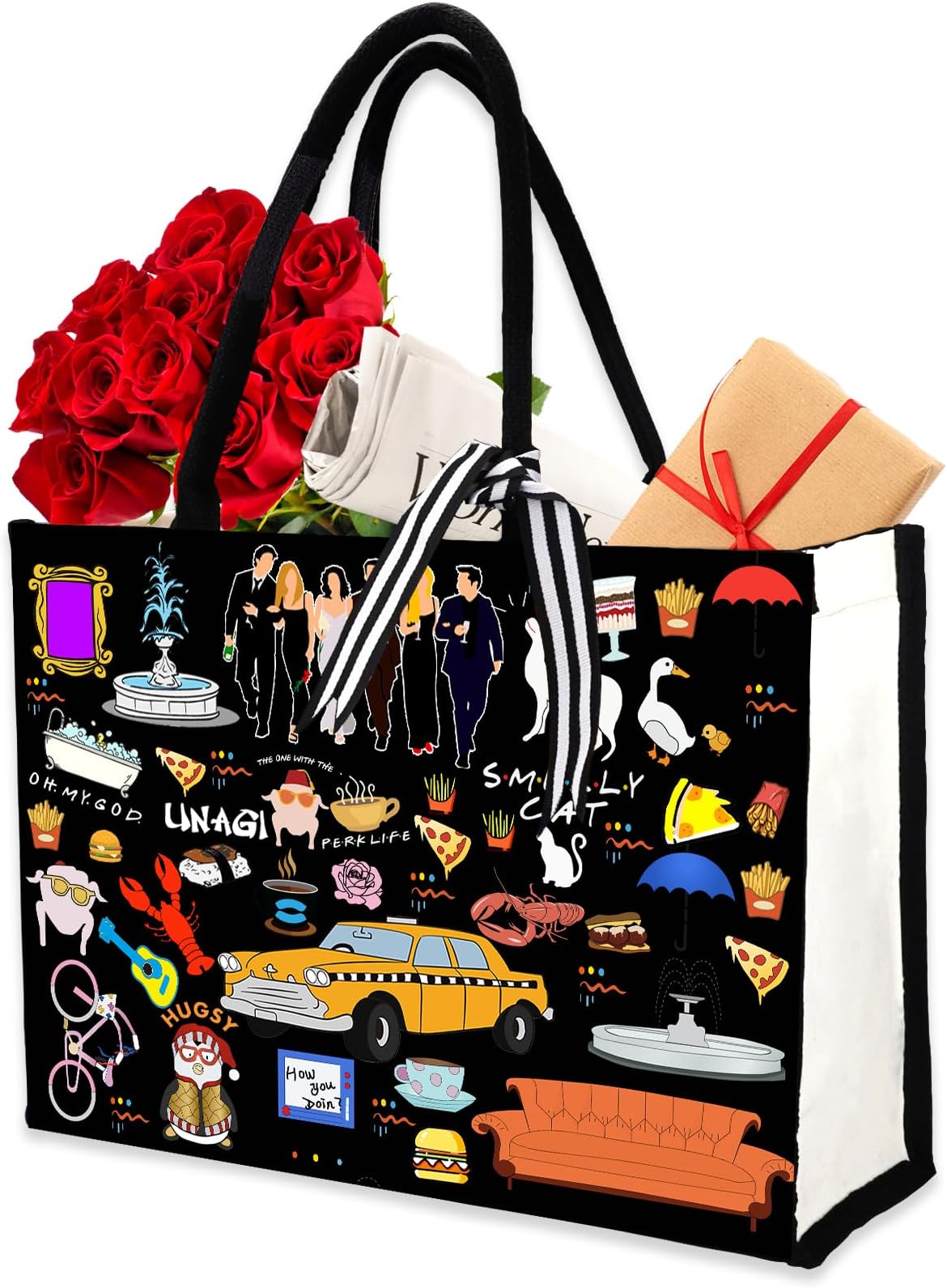 Funny Fans Lovers Merchandise Canvas Tote Bag,Friendship Gifts