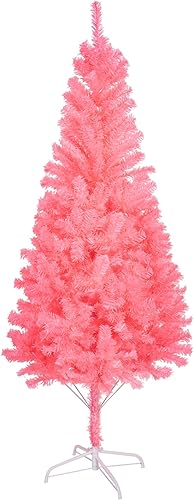 ALDRIMORE&LLY Árbol de Navidad artificial de 6 pies con 550 puntas de ramas y soporte plegable, árbol de Navidad de oropel completo con tecnología