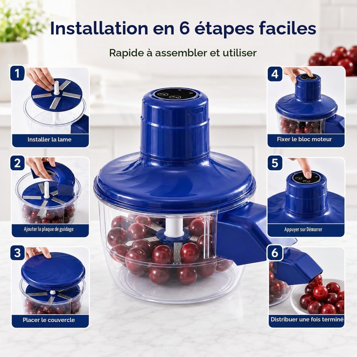 Éplucheur électrique rechargeable automatique pour raisins et ail