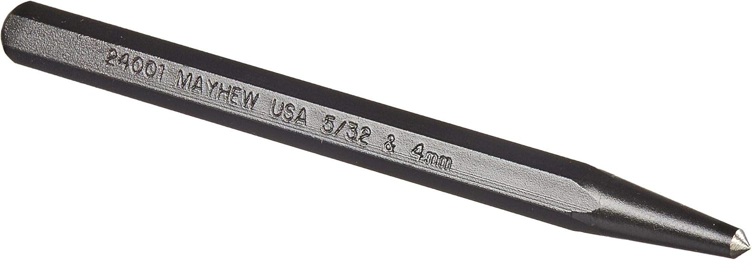 Mayhew Tools 24001 Center Punch 5/32-4mm x 4-1/2, Multi, one Size