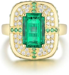Elegancia Elegante joyería de joyería de Compromiso de circón Verde de Color Verde 6-10