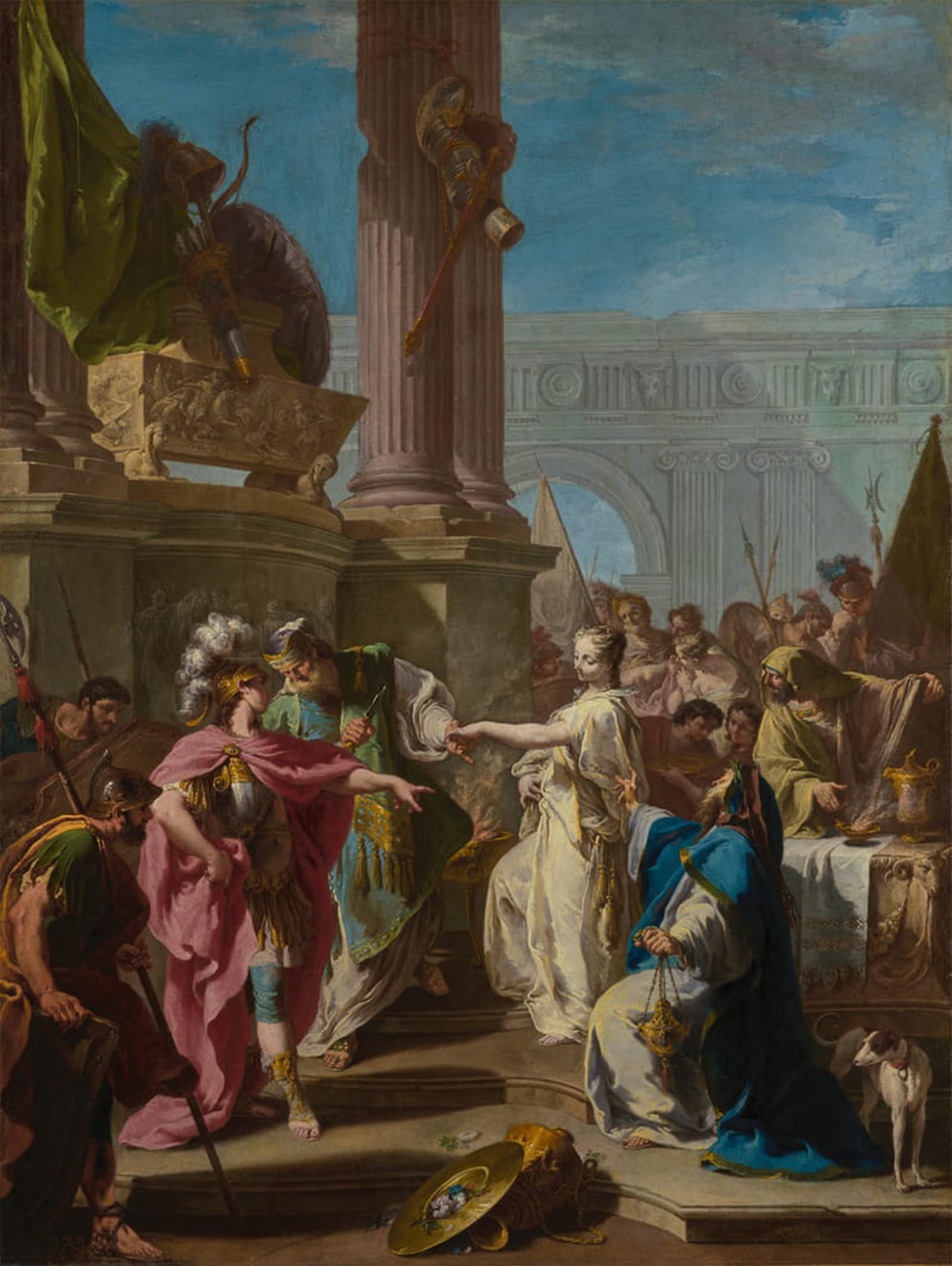 ARTXLXXBN Famous Prints Artwork Pictures Poster Painting Art the Sacrifice of Polyxena by Battista Pittoni Artwork Landscape Pictures for Home Decor 60x90cm