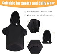 Vista 5 de Sudadera con capucha de seguridad para perros, suéteres para perros grandes, ropa de forro polar suave cepillado, sudadera con capucha con bolsillo