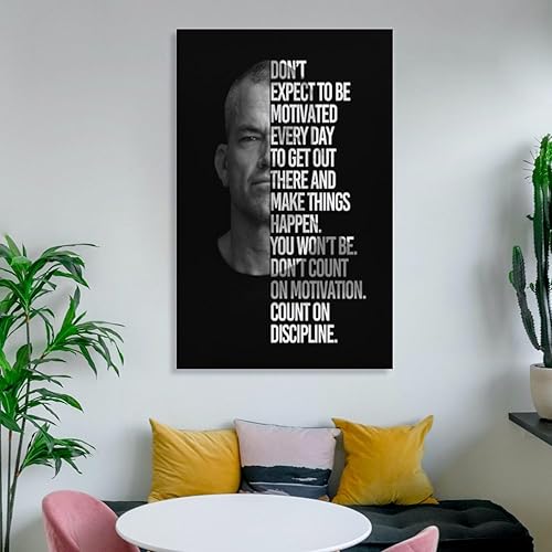 Miniatura 6 de MOJDI Jocko Willink - Póster de citas famosas de positividad, póster de arte de pared para estética y decoración de habitación, póster de arte de