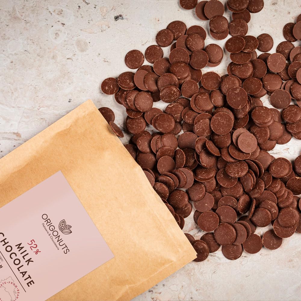 ORIGONUTS Schokodrops Vollmilchschokolade 52% 1kg zum Schmelzen