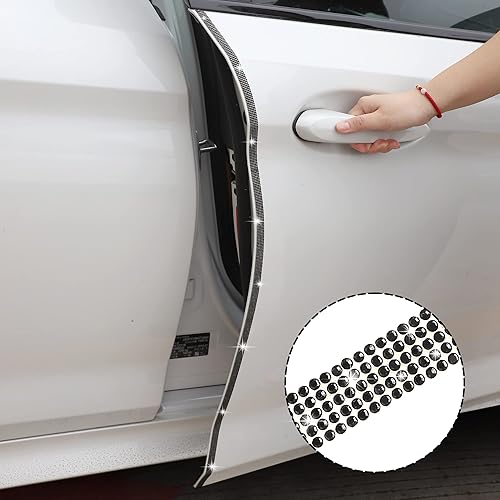 Miniatura 4 de TOMALL Bling - Protector de puerta de auto con cristales antiarañazos, cristales para puerta de automóvil, accesorio para decoración interior y