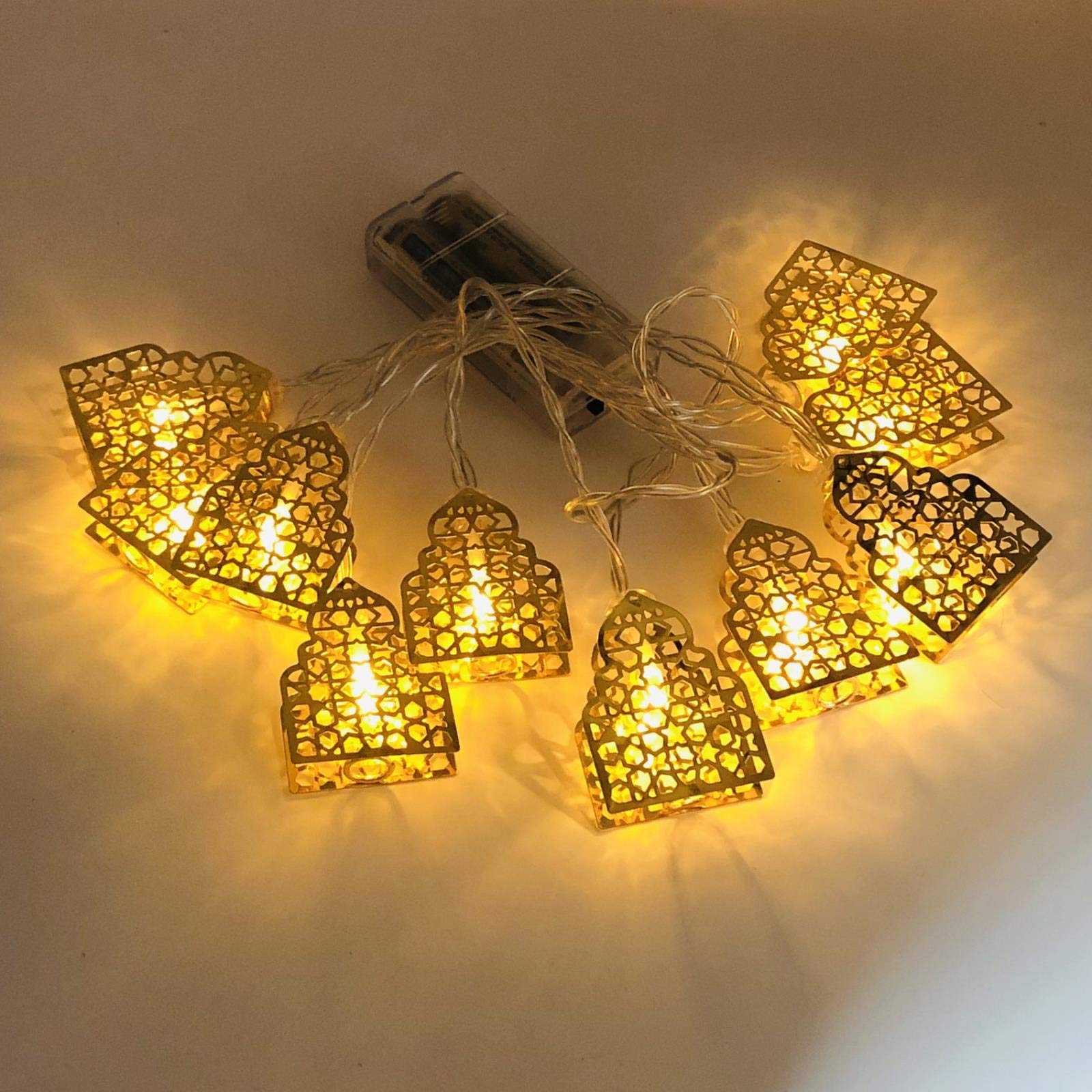 YQHWLKJ Ramadan String Lights Eid Mubarak Decorative String Lights LED Ramadan Lanterns Indoor Garden Decorative Lights-F,3m-20LED-USB
