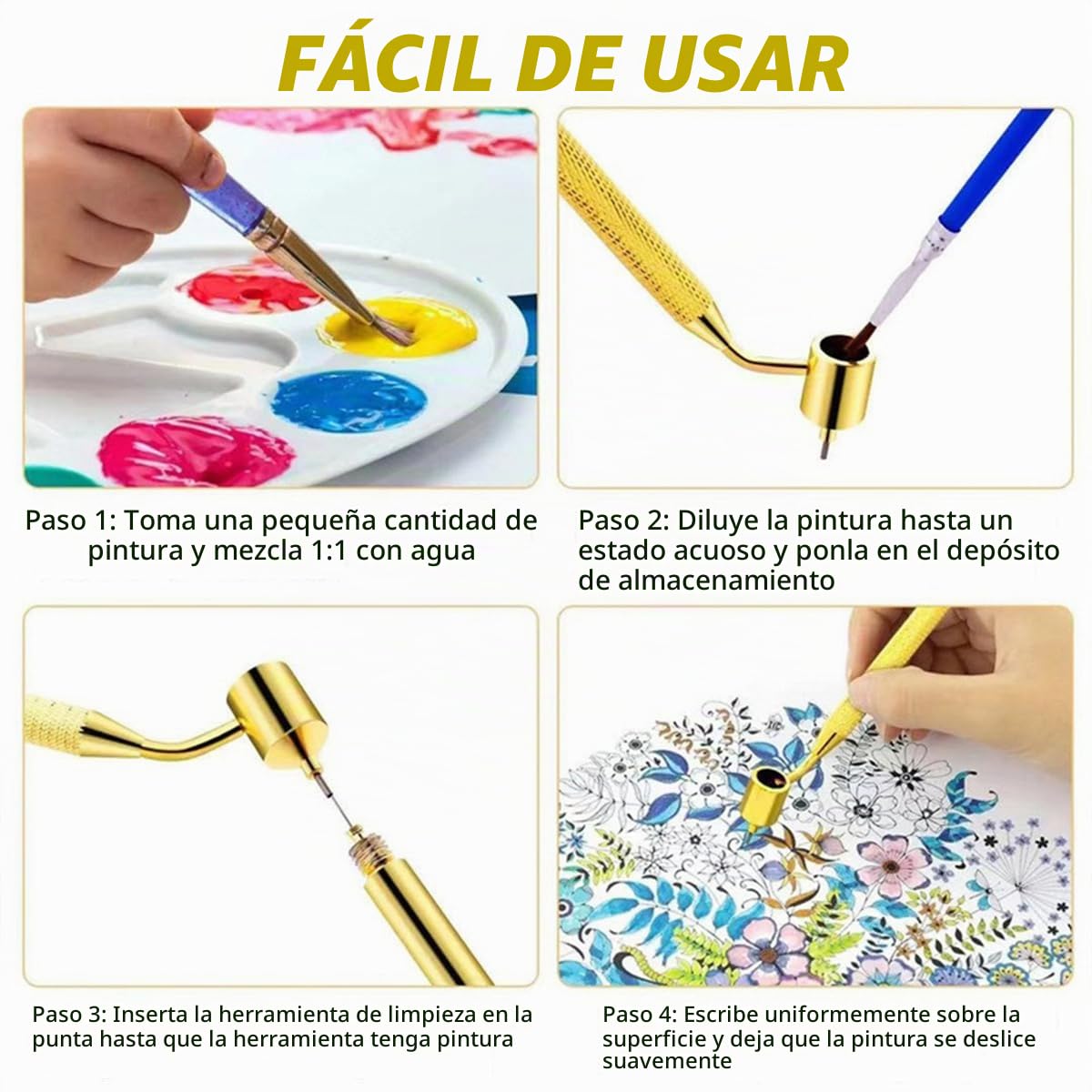 Pluma de Pintura de Línea Fina Inclinada,Pluma Fina para Pintura de Línea,Herramienta de Dibujo Portátil para Arañazos,Bolígrafo de Hilo Líquido 1 Pieza 0.7mm Tokaneit