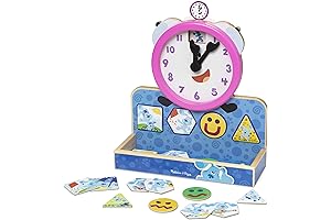 Melissa & Doug Blue's Clues & You! Wooden Tickety Tock Magnetic Clock:...