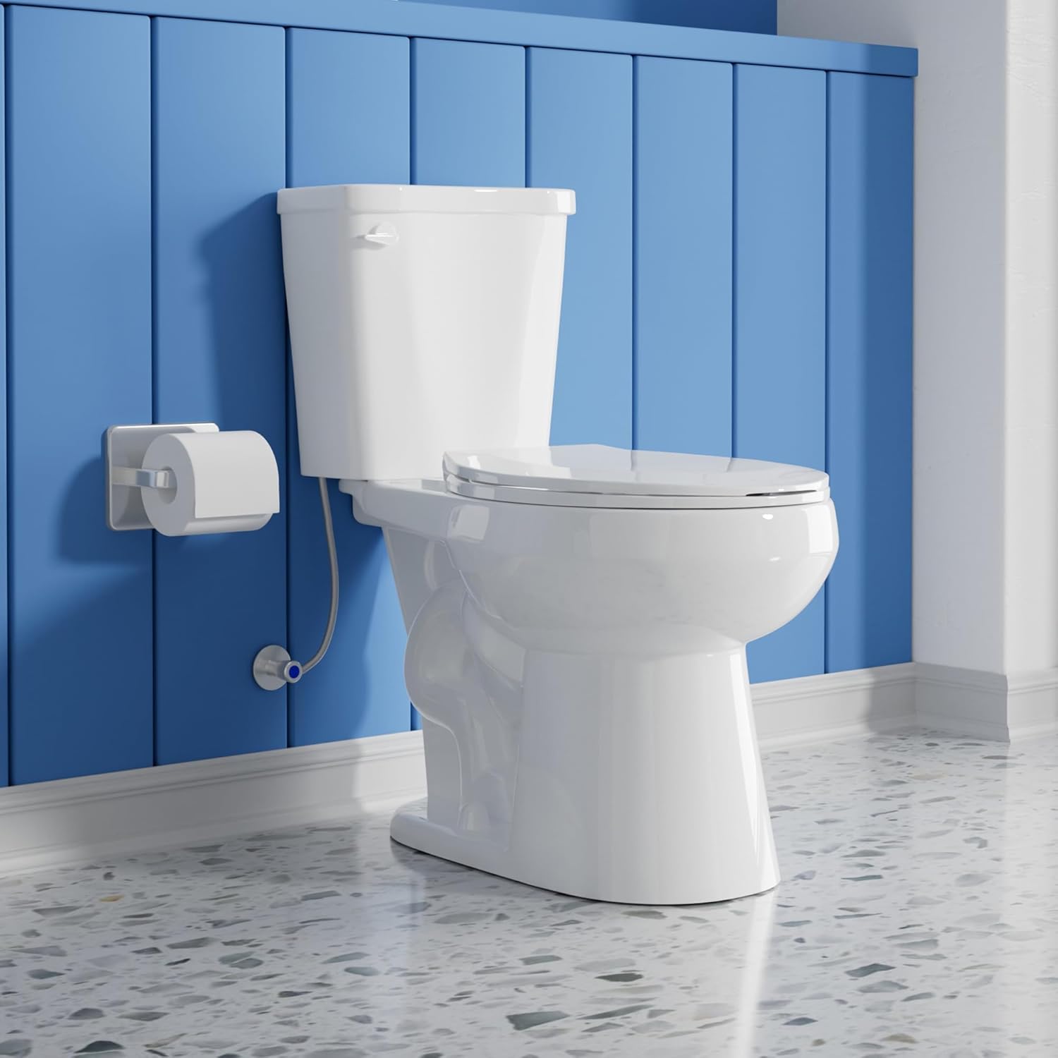 17 Inch Compact Tall Toilet for Seniors