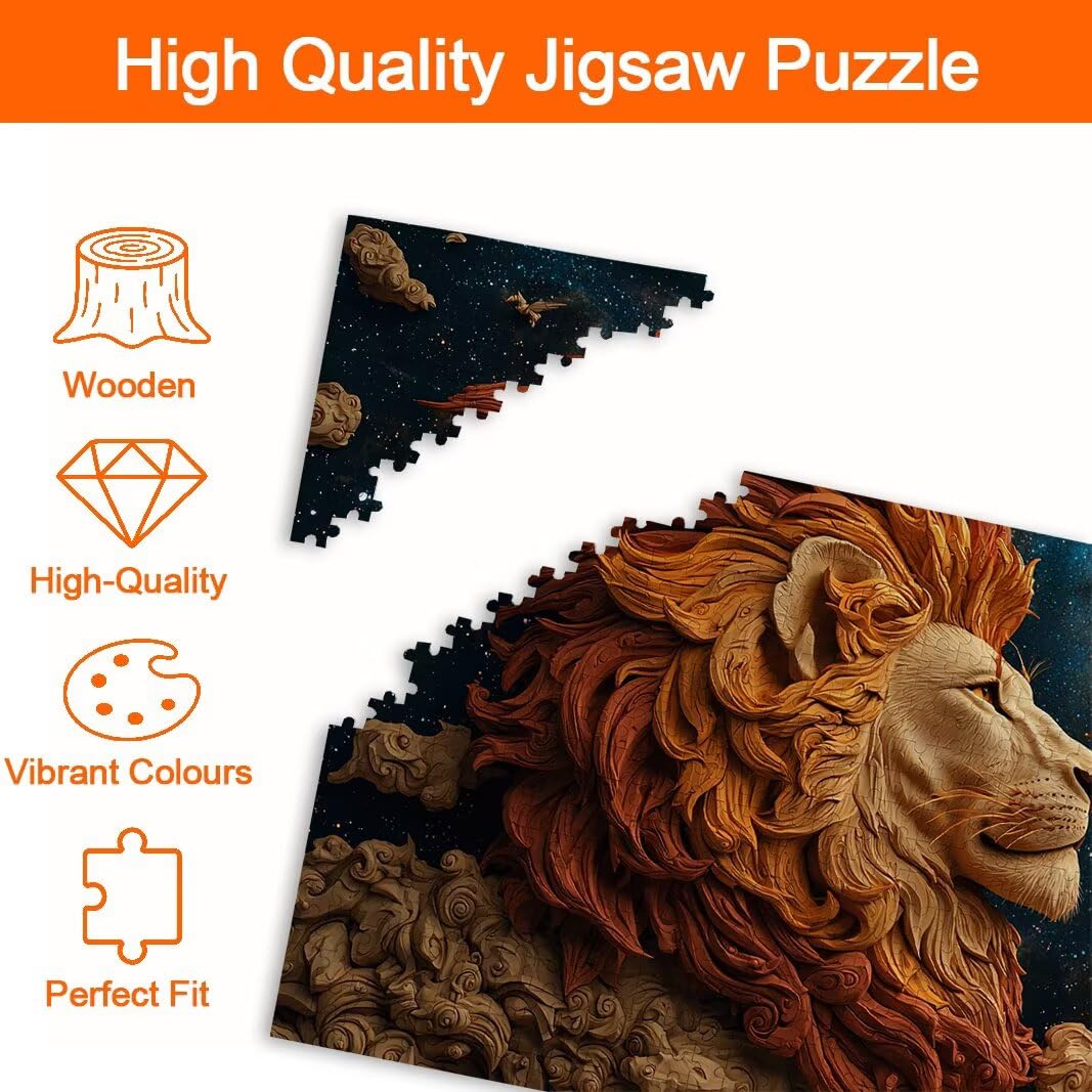 Puzzle Leone, Puzzle 2000 Pezzi Adulti per Decor, Regalo Donna/Uomo -8716