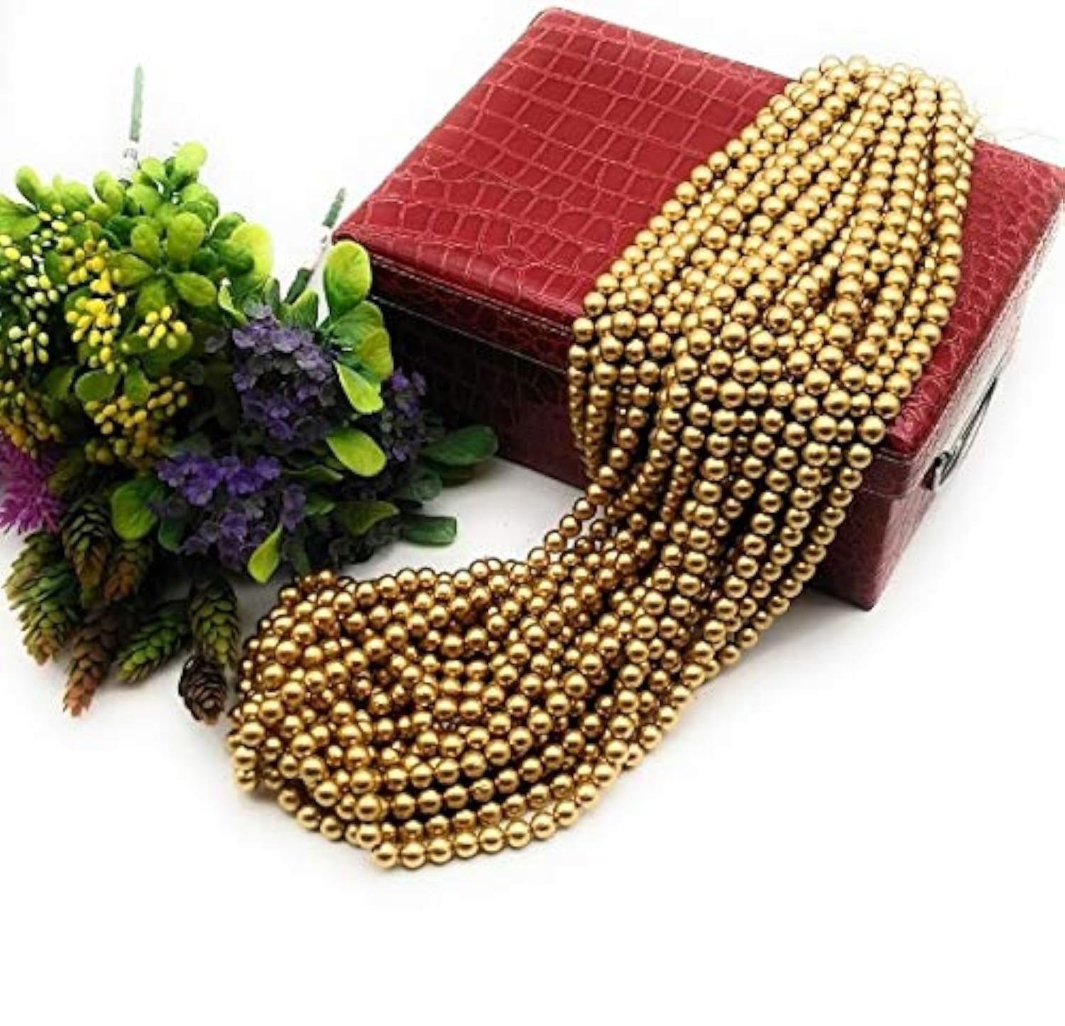 SATYAM KRAFT 1200 Pcs Artificial Round Golden Moti Pearls Beads for Jewellery Making, Earring, Necklace, Bracelet Set for Beading, Crafting, Scrap Booking and Hand Embroidery Materials DIY (10 mm) (B07CK28127) Amazon Price History, Amazon Price Tracker