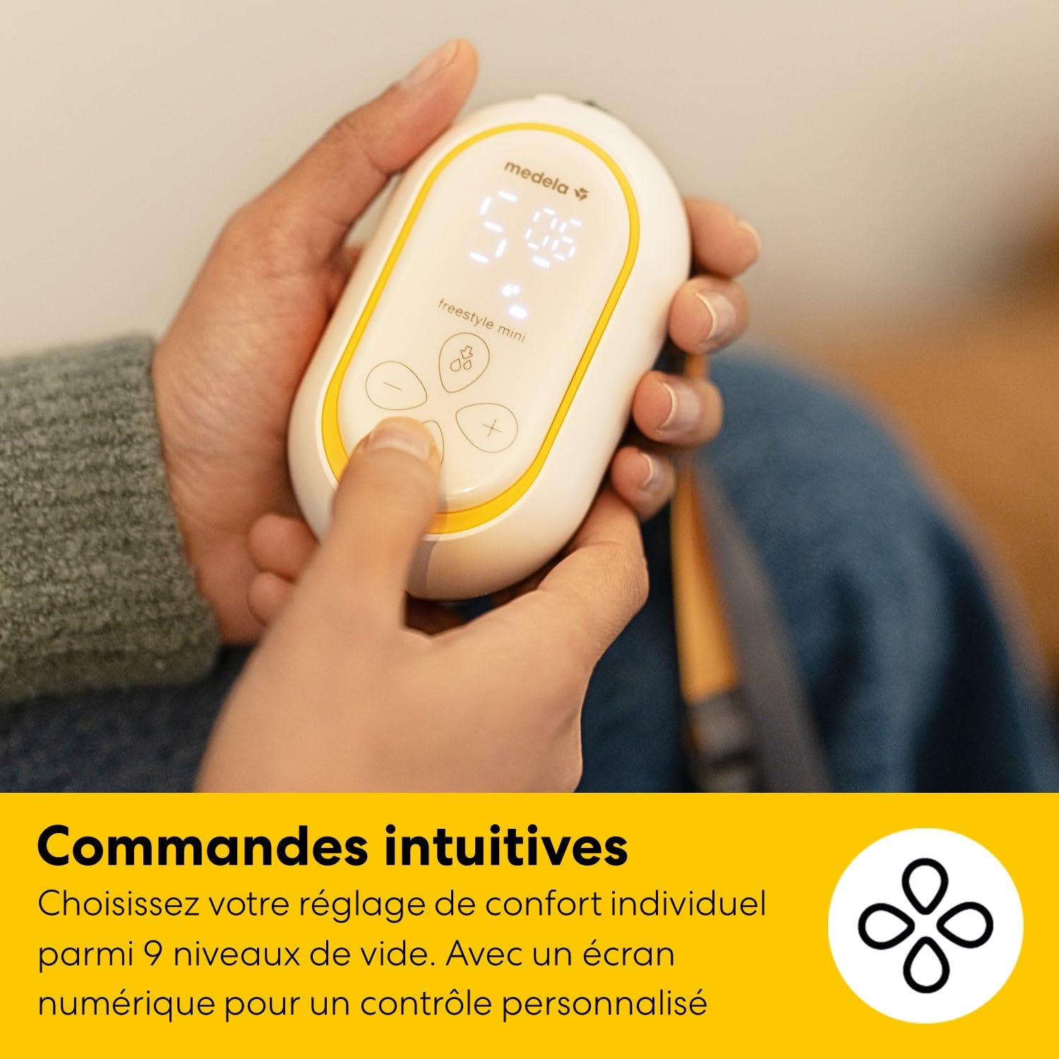 Medela Tire-lait double électrique Freestyle Mini Hands-Free avec collecteurs mains libres et batterie rechargeable
