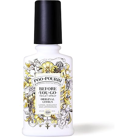 Poo-Pourri Before-You-Go Toilet Spray, Original Citrus, 4 Fl Oz - Lemon, Bergamot and Lemongrass