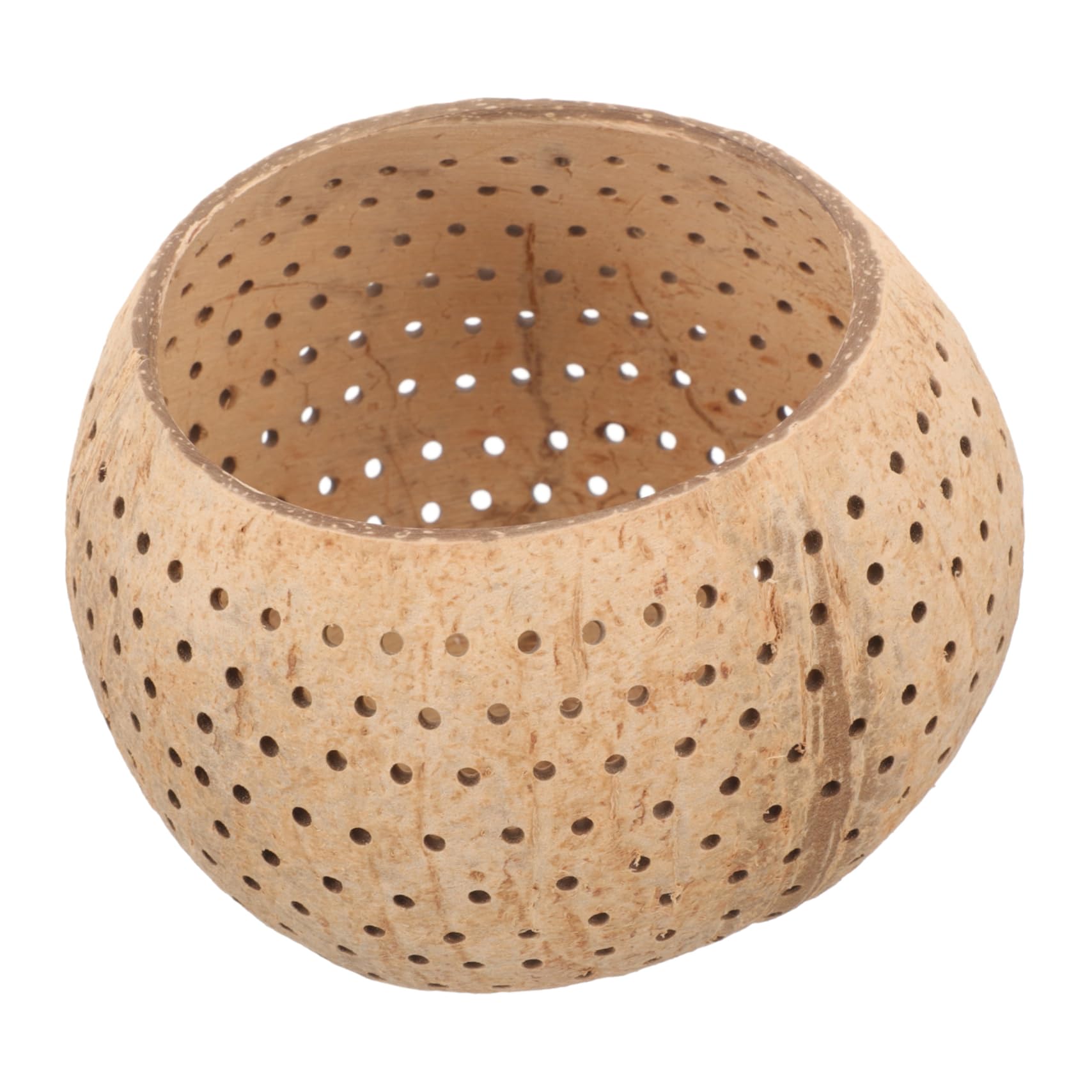VINTORKY Modern Coconut Shell Scented Candle Bowl Decorative Plate Holder Hollow Storage Bowl