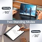 JETech Case for Samsung Galaxy Tab S10 Lite / S10 FE / S9 FE 10.9-Inch, Slim Translucent Back Tri-Fold Stand Protective Tablet Cover, Support S Pen Charging, Auto Wake/Sleep (Black)