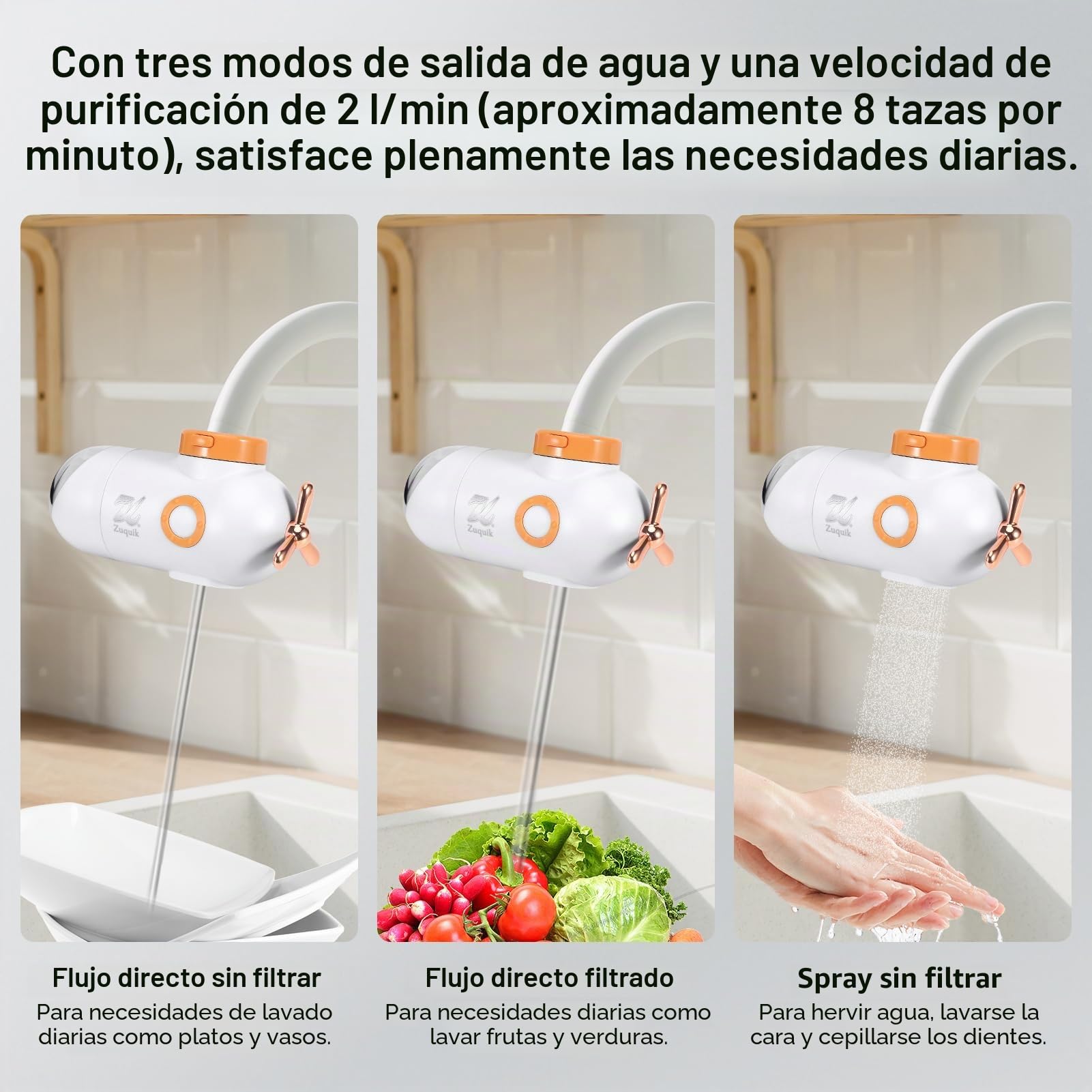 Purificador De Agua De Grifo Para Fregadero, Lindo Sistema De Filtración De Agua De Montaje En Grifo Para El Agua Del Grifo, Filtro De Agua Para La Cocina, Cartucho De Membrana De Ultrafiltración