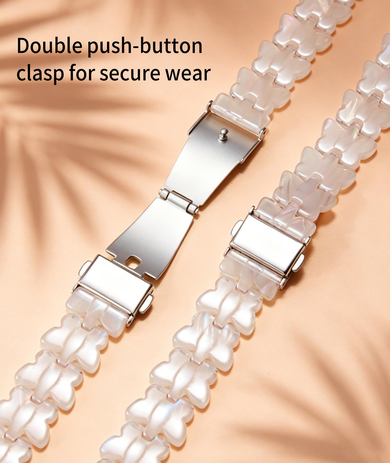BINLUN Bracelets Montre en Résine 12mm 14mm 16mm 17mm 18mm 20mm 22mm Légers Dégagement Rapide Bracelet à Papillon Remplacement pour Montre Connectée Mode 6 Couleur Boucle Deployante Argenté/Or-Rose