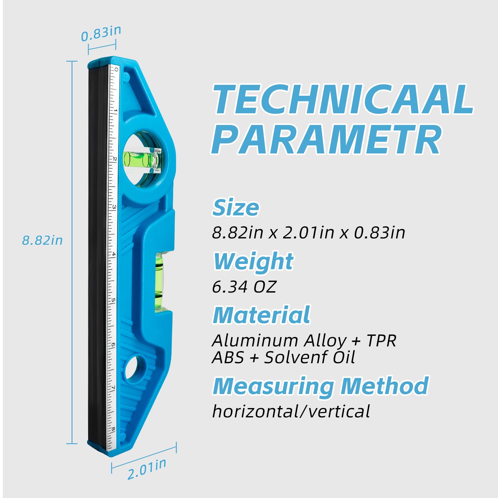 WBE Torpedo Level Set - 4 Piece, Magnetic & V-Groove -2
