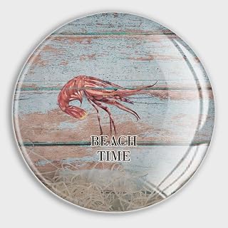 Beach Time Refrigerator Magnets Glass Magnets Lobster Beach Themed Nautical Theme Round Magnets Beach Time Magnet Decals for Winter Holiday Metal Door Garage Car
