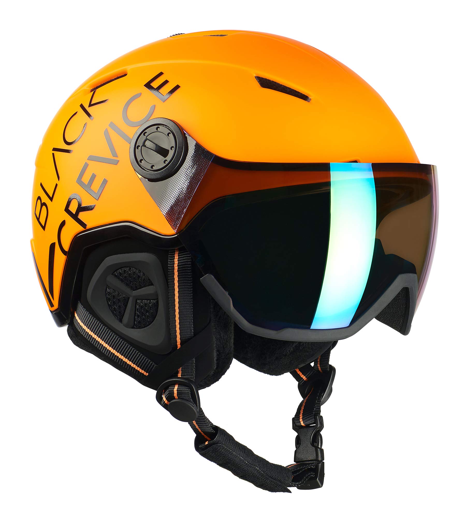 BLACK CREVICE Casco da sci Vail I Casco da sci con visiera stile pilota in diversi colori I Casco da sci per Uomo & Donna I Casco da sci in policarbonato I Casco traspirante I Regolabile