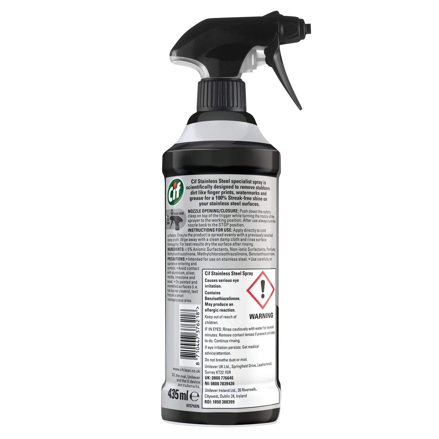 Unilever Cif Specjalistyczny spray do czyszczenia ze stali nierdzewnej, 460 g