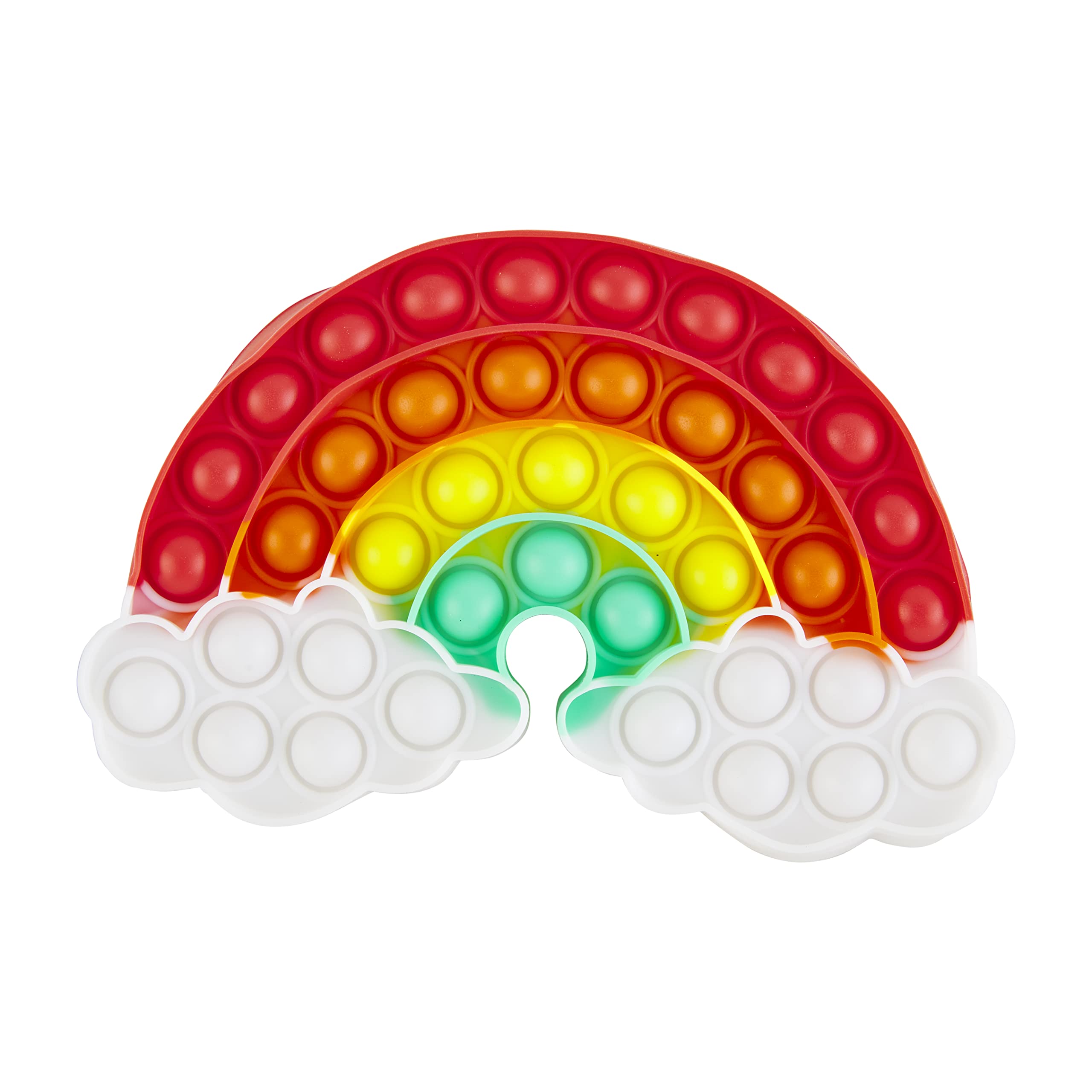 Mud Pie Baby Girl Silicone Toy Popper, Rainbow