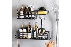 LEVERLOC Suction Cup Bathroom Organizer: Ultimate Shower Storage Solution