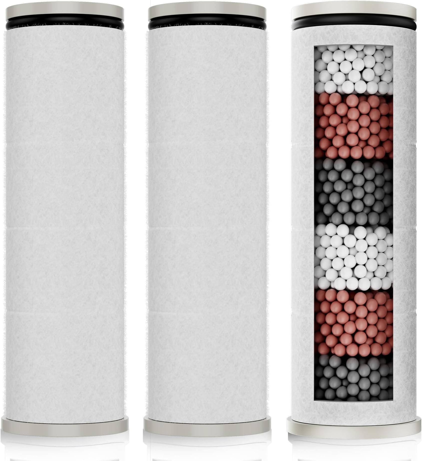 Magichome 3Pack Replacement Shower Filter Cartridges, Shower Head Filter for Hard Water Filteration, Reduces Chlorine and Other Impurities