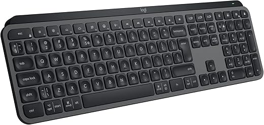 Logitech MX Keys S Wireless Keyboard, Low Profile, Fluid Precise Quiet Typing, Programmable Keys, Backlighting, Bluetooth, USB C Rechargeable, for…