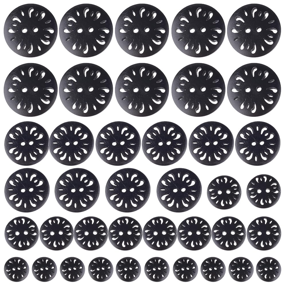 100 Bottoni A Fiore In Legno Colorati – Diametro 20 Mm, Per Cucito E Bricolage Creativo - 3